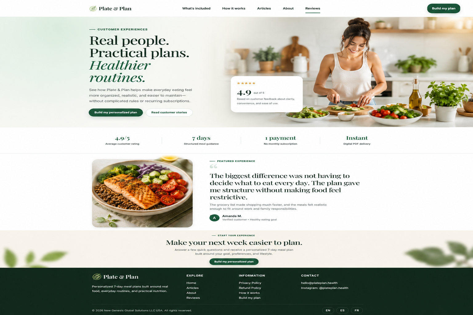 Balanced meal with vegetables, protein foods and whole-food ingredients